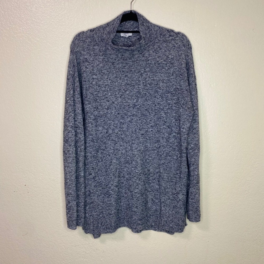 Old Navy Womens Blue Marled Knit Roll Neck Sweater Plus Size XXL Tall
